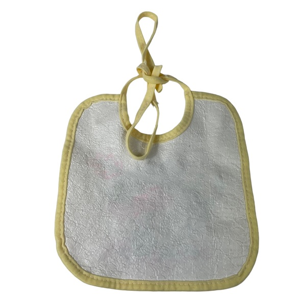 Vintage Squirrel Acorn Oak Leaf Tie-up Baby Bib Infant Nature Red Yellow Photos - Picture 9 of 10